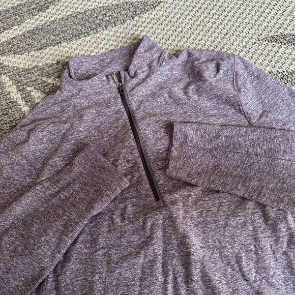 Lululemon Activewear Workout Running Quarter Zip Sweater purple Mens Size Small‎ - Picture 1 of 7